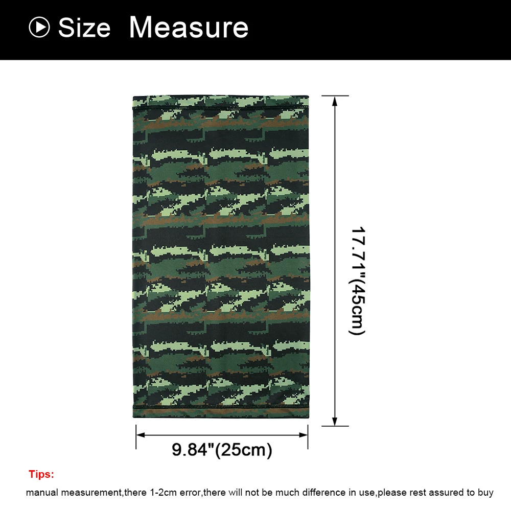 Цифровые камуфляжные трубчатые шарфы, снуд, бандана, гетры для шеи, дышащая Волшебная повязка на голову, защита для лица, велосипедная маска на половину лица, шарф