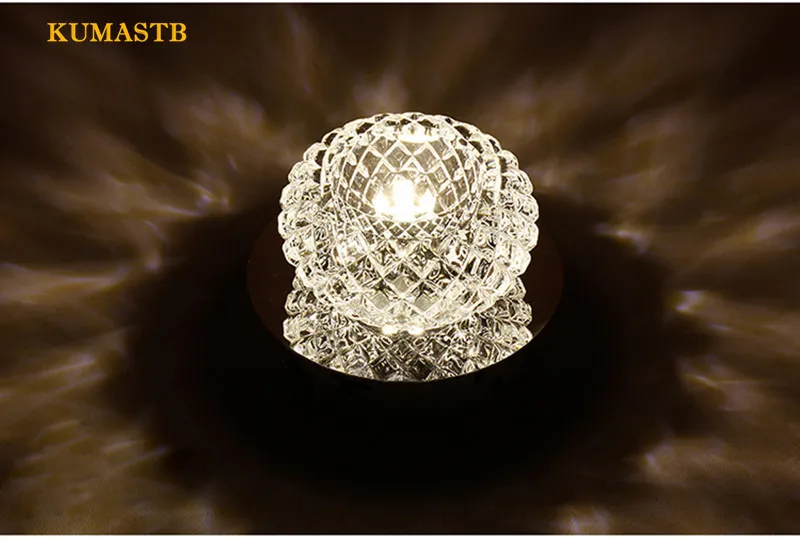 Round Crystal Ceiling Light 18