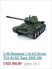 2,4G Henglong 1/16 весы 6,0 Пластик Ver советский T34-85 RTR радиоуправляемая модель танка 3909 TH12910