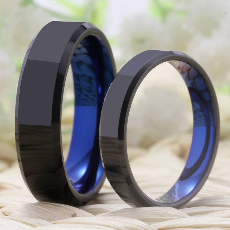 Кольцо мужское черное& синее женское кольцо для свадьбы обручальное кольцо из карбида вольфрама модное кольцо новые модные вечерние кольца