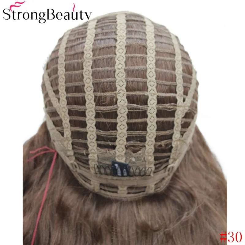 StrongBeauty Длинные Синтетические волнистые парики спереди парик шнурка Жаростойкие 30 дюймовые волосы 5 цветов