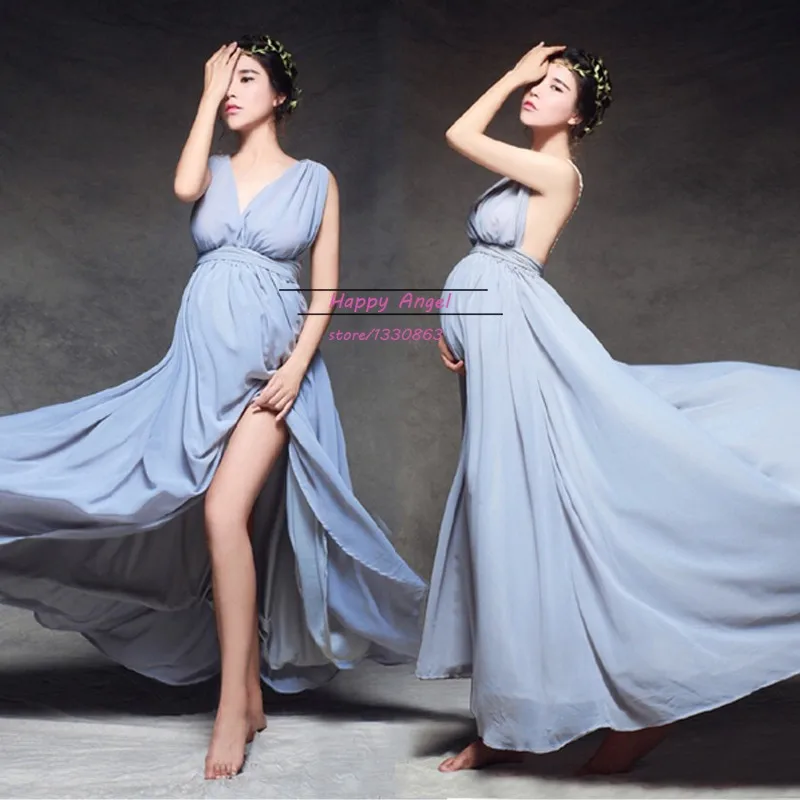 

Top Quality Elegant Maternity Pregnant Women Photography Props Gentle Romantic Long Dress Photo Shoot Fancy Costume Baby Shower