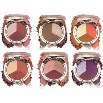 

New Pocket Watch Eye Shadow Flash Shimmer 3 Color 1 Natural Matte Palette Waterproof Durable Makeup Smoky Makeup Nude Color
