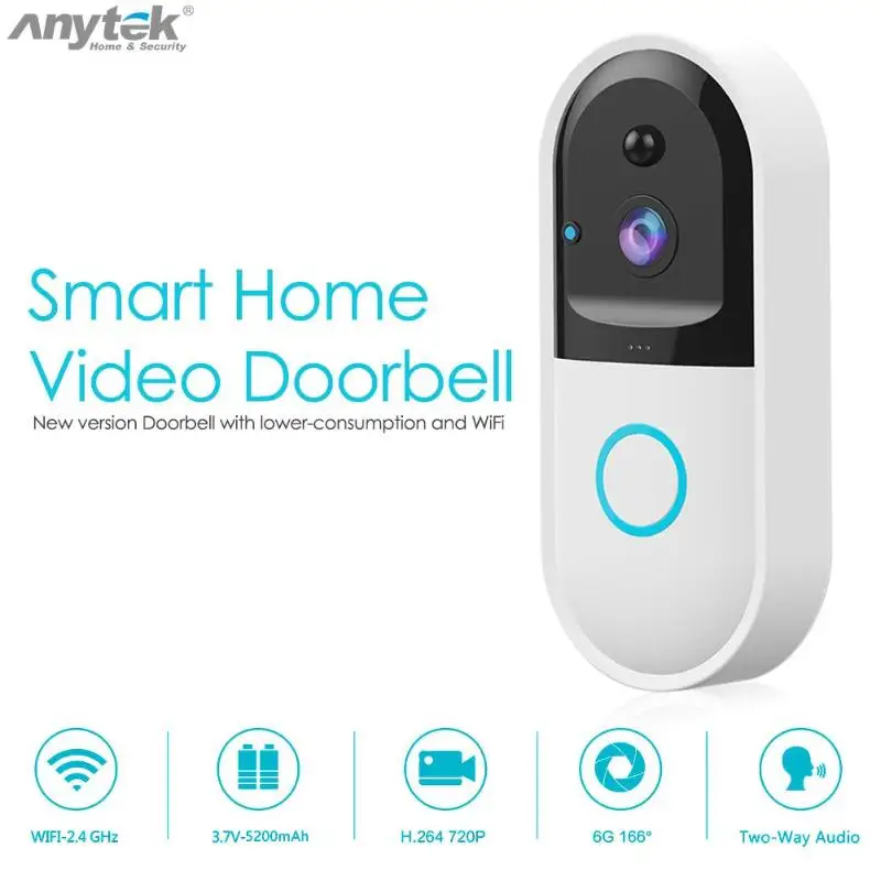 Видеодомофон Anytek B50 Wi Fi 720p ИК камера безопасности|Охранная сигнализация| |
