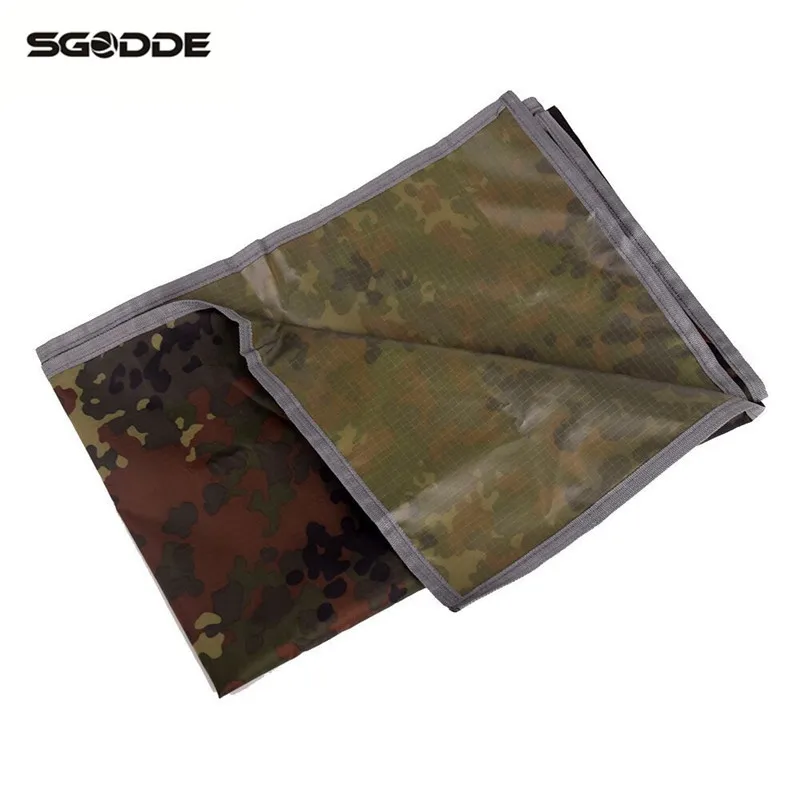 SGODDE التمويه حساسة قماش القنب Airbed للماء في الهواء الطلق نزهة الشاطئ التخييم حصيرة التخييم القماش المشمع اللعب حصيرة بطانية