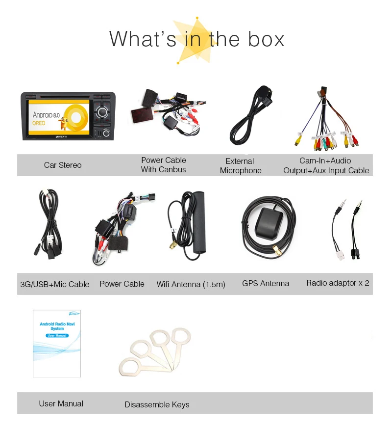 Perfect Pumpkin 2 Din7"Android 8.0 Car Stereo For Audi A3 2003-2011 GPS Navigation Car Multimedia DVD Player Autoradio FM Radio Headunit 5 Perfect Pumpkin 2 Din7"Android 8.0 Car Stereo For Audi A3 2003-2011 GPS Navigation Car Multimedia DVD Player Autoradio FM Radio Headunit 5