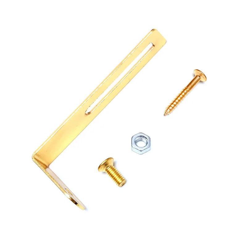 

Guitar Accessories Gold Pickguard mounting Bracket L Shape For LP Electric Guitar w Nut Screw