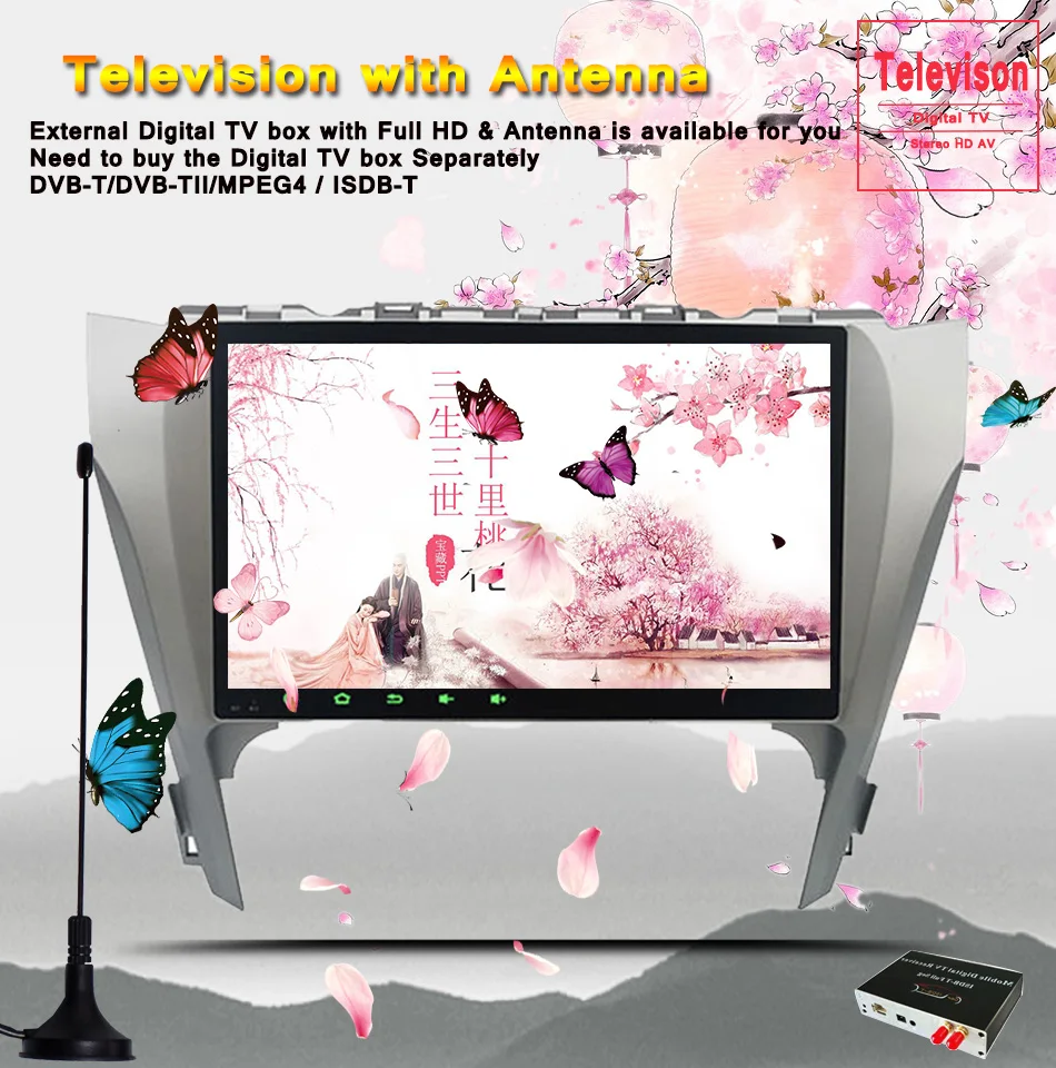 Top 10.1" Android Car Stereo DVD For Toyota Camry 2015-17 support Auto Radio GPS Navigation Audio Video WiFi DAB OBD DISC AUX System 9