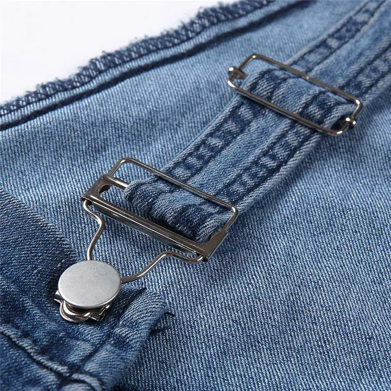New Men Summer Autumn Fashion Overall Casual Jumpsuit Jeans Wash Broken Pocket Trousers Suspender Pants Brief Joggers Pant #4R06 (7)