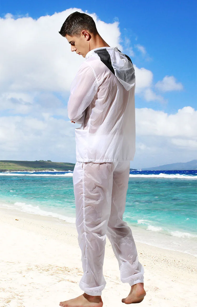Сексуальные ультратонкие мужские пляжные шорты с защитой от ультрафиолета, брюки для серфинга и парусов, полупрозрачные быстросохнущие спортивные штаны для воды