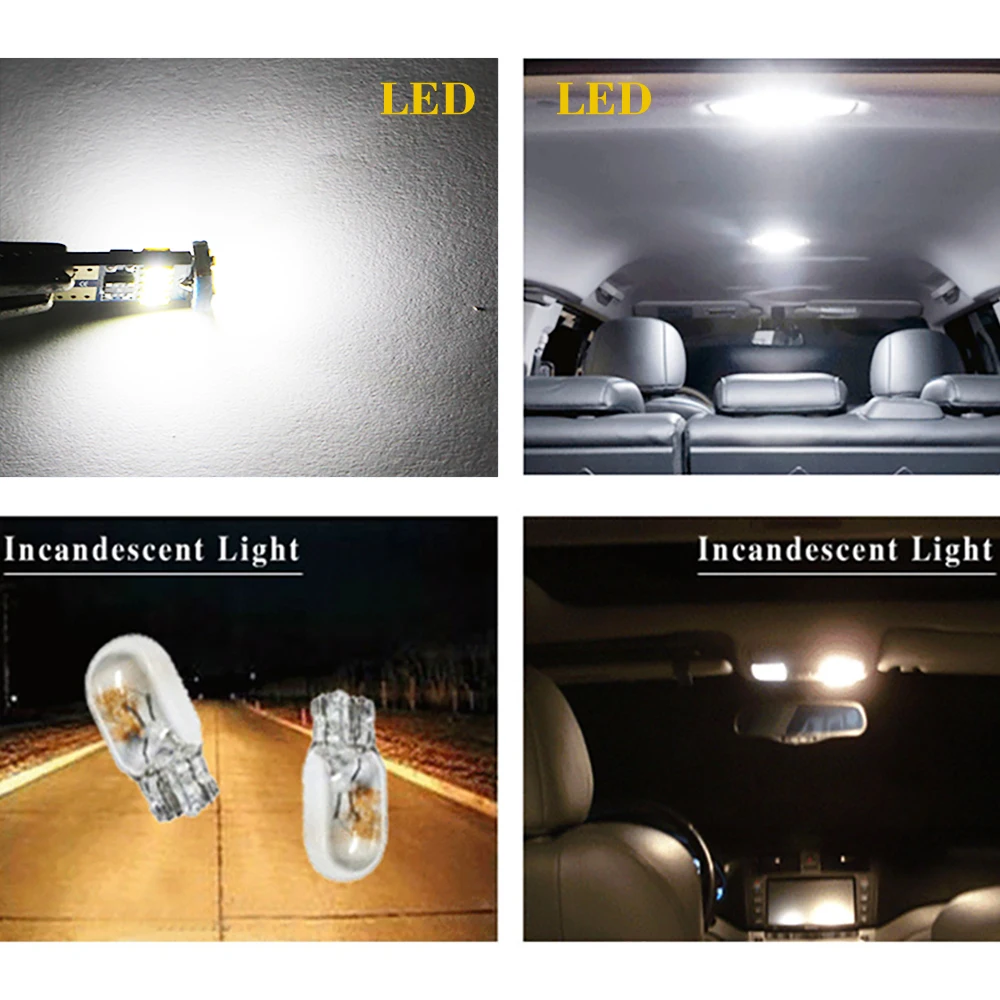 4 шт. Автомобильные светодиодные лампы Canbus T10 W5W 4014 15 SMD 194 168 DC 12 В|Сигнальная лампа| |