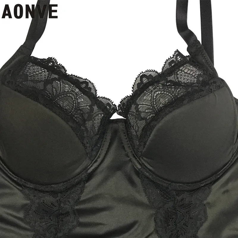 AONVE черный кружевной бюстгальтер боди без спинки Bralette моделирующий ремень Боди прикладом под платье боди Корректирующее белье боди овербюст