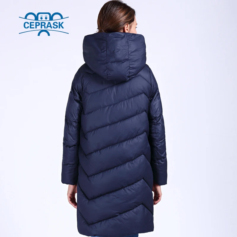 CEPRASK 2018 New High Quality Winter Jacket Women Plus Size Long Women's Thick Parka Cotton Winter Coat Hooded Warm Down Jac