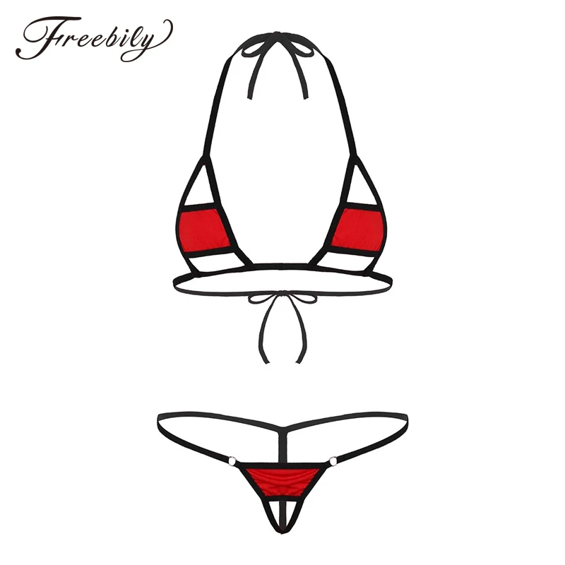 

Multi Color See Through Mini Micro Bikini Bathing suit Women's Extreme Hot Sexy Erotic Lingerie Underwear Set Beachwear Costumes