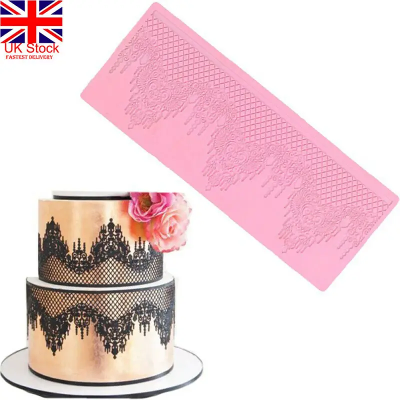 

Lace Flower Pattern/Border Silicone Shape Mold Mould Cake Decorating Baking Tools For Sugar Craft Fondant Mat Cake Wedding Tools