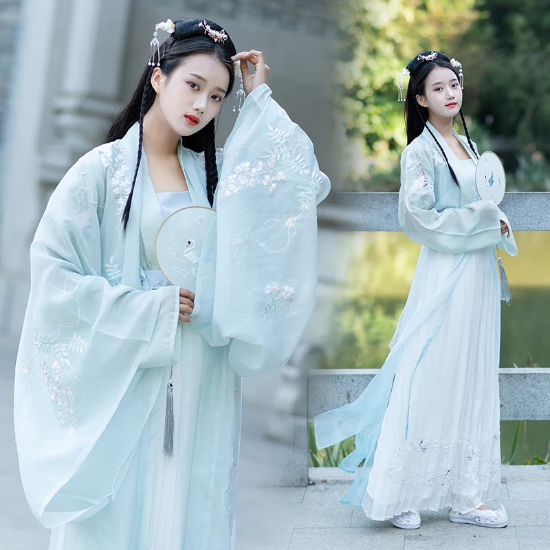 

2019 summer Traditional Women Tang Ancient Chinese Costume Beautiful Dance Hanfu Costume Princess Dynasty Chinese Hanfu Dress