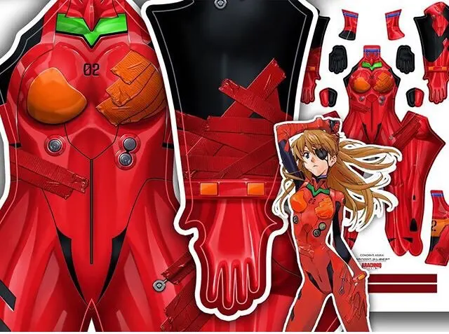 Костюм для косплея Asuka Langley Soryu 3 0 Zentai с 3D принтом| |