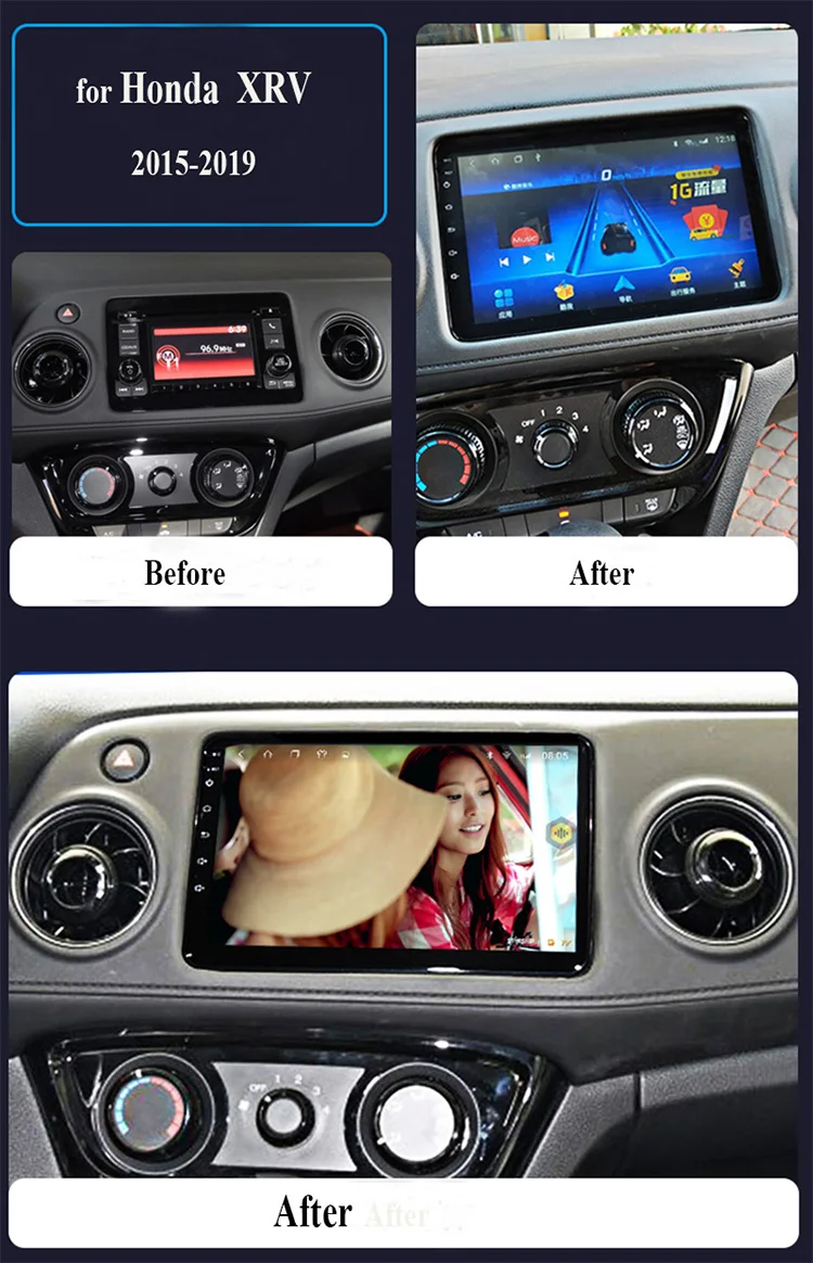 Discount Radio 2 din android for Honda Vezel HR-V HRV 2014 2015 2016 2017 autoradio 4 Core rear view camera input 2g 32 flash android car 1