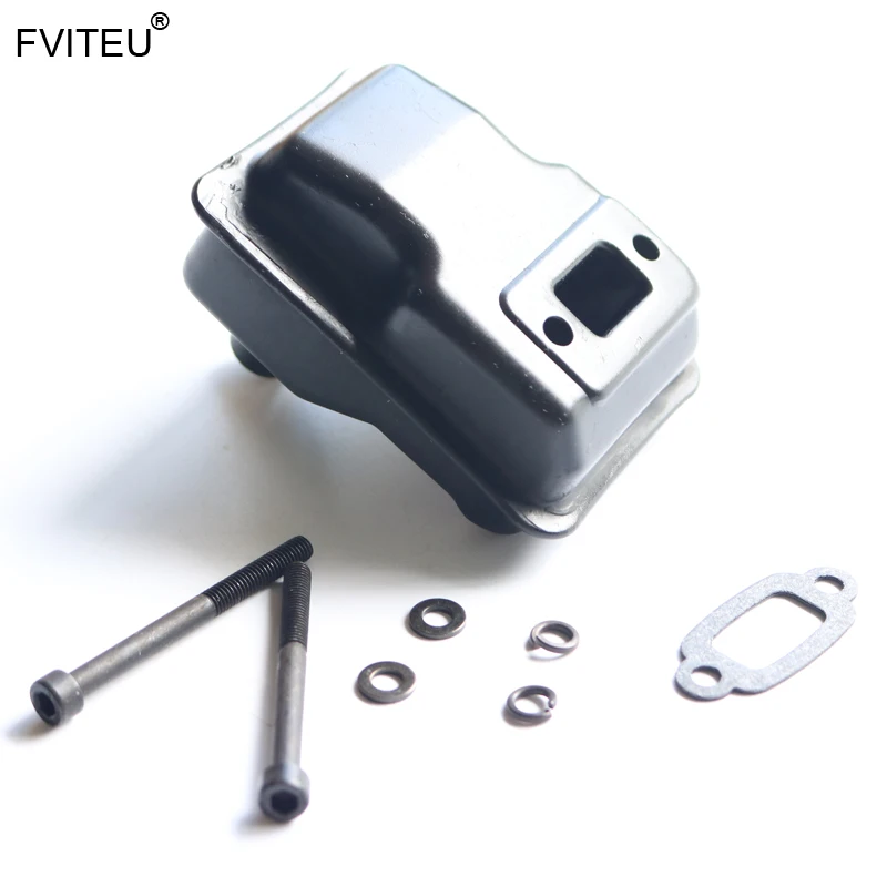 Металлический глушитель FVITEU для двигателя 23cc 26cc 29cc 30 5 cc 1/5 HPI Baja 5B ss 5t 5sc Rovan