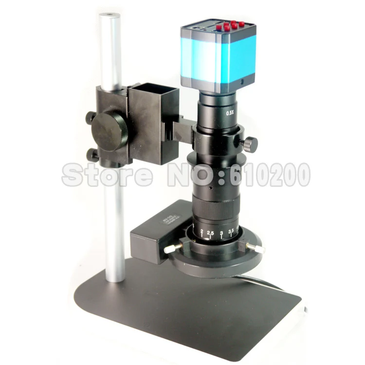 

14MP CMOS HD HDMI Industry USB Microscope Camera TF Card Video Recorder+180X C-MOUNT Zoom Lens + 56 LED Light + Stand