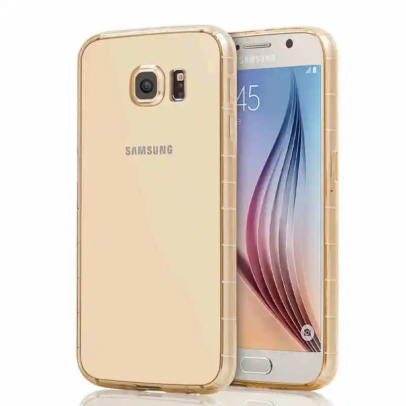 ITEUU S6 противоударный Тонкий чехол из ТПУ для samsung Galaxy S6 мягкий, с бесцветным прозрачным ударопрочным чехлом для samsung S6