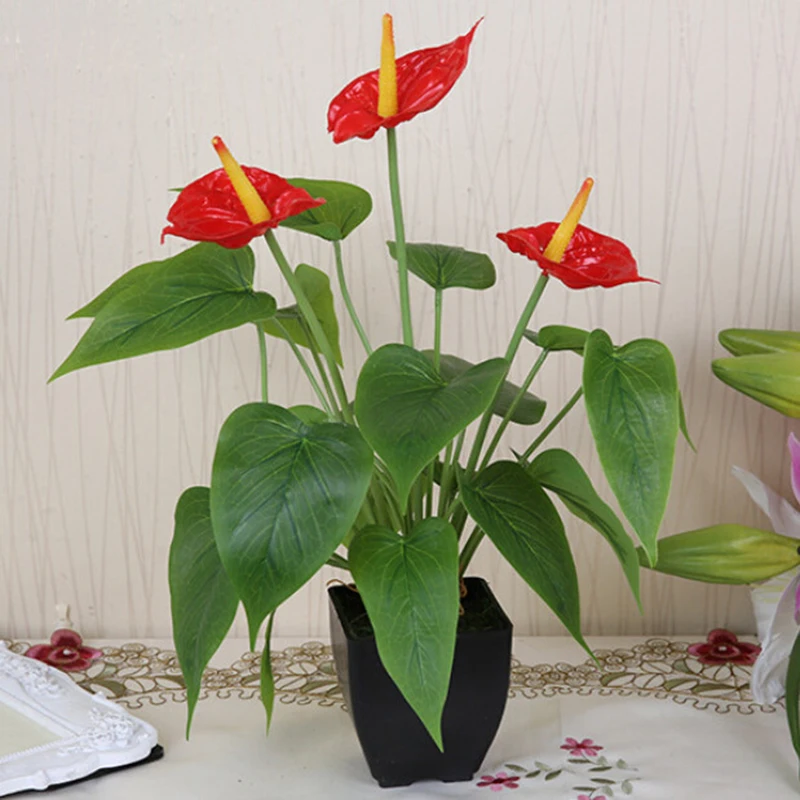 Artier Artificial Flower Small Potted Plant Silk Suit Large Potted