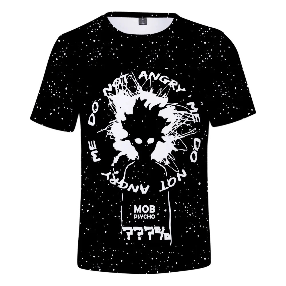 

New 3D Mob Psycho 100 T ShirtAnime Kageyama Shigeo Cosplay Costumes Loose Short Sleeve 3d Tees T-shirt Femme Dropship