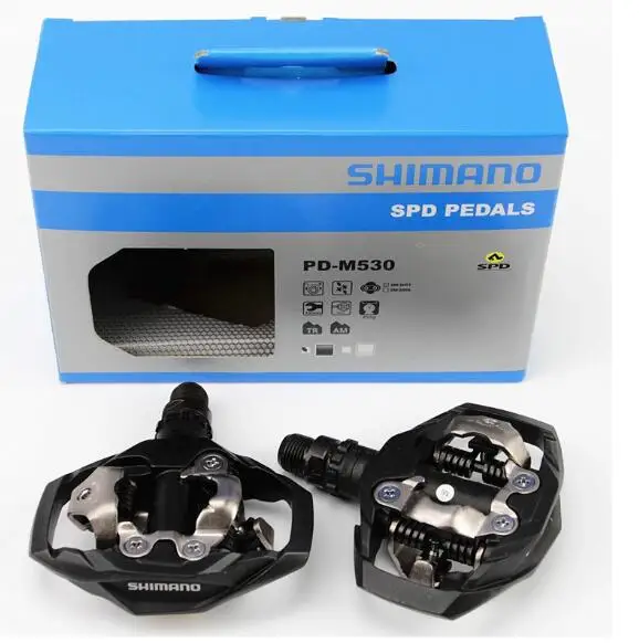 

Shimano pedals MTB PD-M530 Black Mountain bike XC Clipless Bike SPD bicycle cycling Pedals Inc Cleats PD M530 pedal