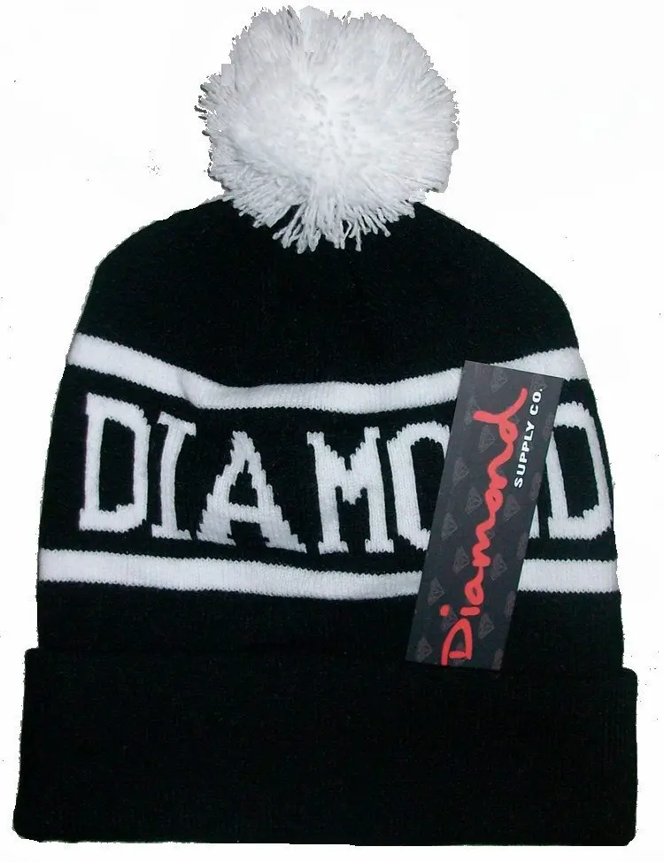 2013 new arriveDIAMOND SUPPLY CO beanie hats black with white sports caps freeshippingfree shipping | Аксессуары для одежды