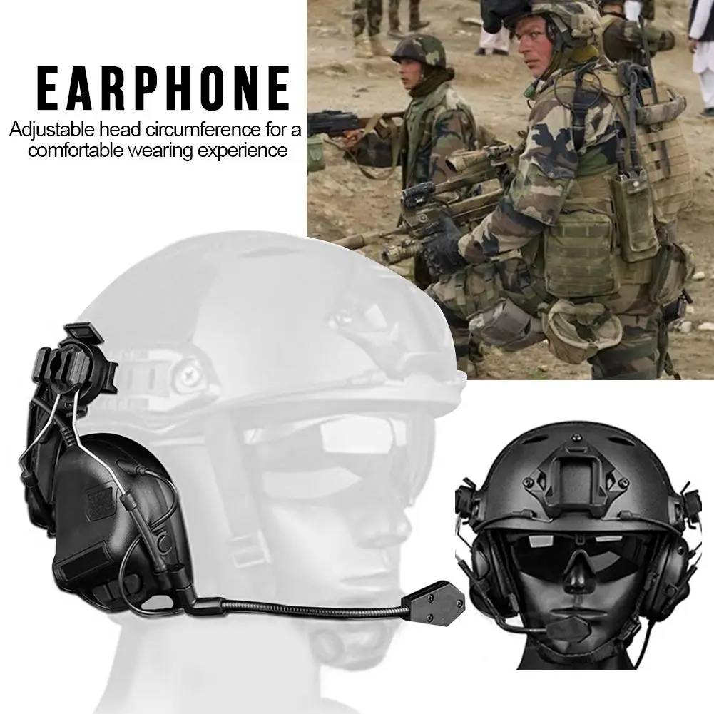 

Helmet-type No-noise Noise Reduction Version Fifth Generation Chip Tactical Headset Game Headphones Removable Design