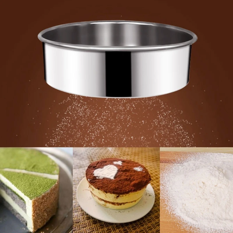 Sugar Powder Sifter Baking Tools Strainer Flour Mesh Stainless Steel