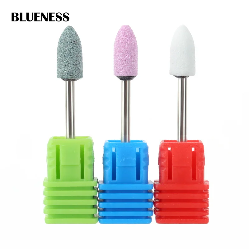 

Blueness 1PC Nail Drill Bits Ceramic Stone Cone Sharp Corundum Material Electric Device For Nail Art Accessory