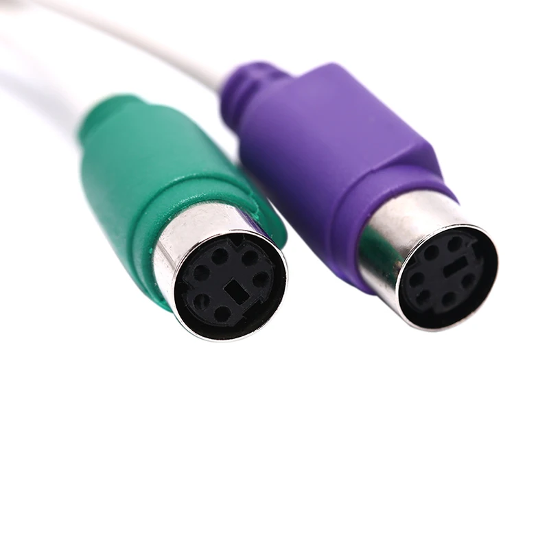 1 шт. кабель USB папа Двойной PS/2 PS2 мама конвертер адаптера клавиатуры