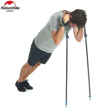 Naturehike 175g High Toughness Ultralight Carbon Fibre Folding Walking Stick externally locked telescopic Hiking Stick