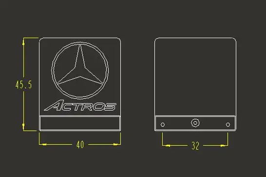 Синий/красный BENZ LOGO светодиодный светильник для 1/14 Радиоуправляемый трактор