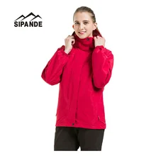 Для женщин Зимняя ветровка Пеший Туризм Восхождение Куртки Водонепроницаемый верхняя одежда спортивной одежды с капюшоном Кемпинг походы 2 в 1 теплый Пальто для будущих мам