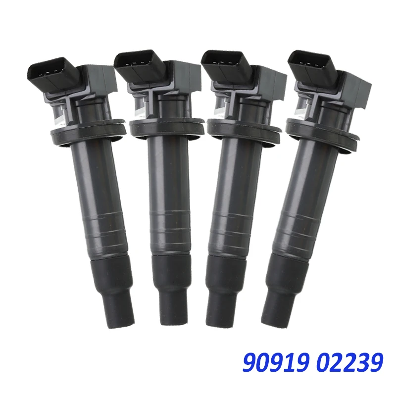 4 шт. катушки зажигания для Toyota Celica Corolla матрица MR2 1,8 2000-2005 90919-02239 90919-02262 UF-247 90919 02239 9091902239