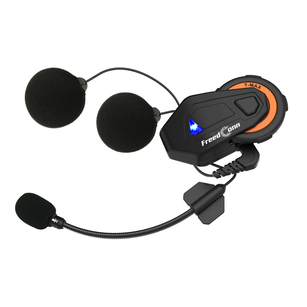 Billige T Max Motorrad Gruppe Sprechen System 1000M 6 Fahrer BT Sprech Bluetooth Helm Intercom Headset Bluetooth 4,1 + FM Radio