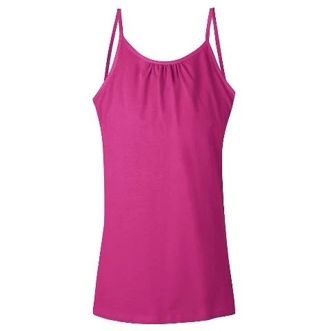 Hanes K702 Girls Cami with Shelf Bra Amaranth - Medium (1)