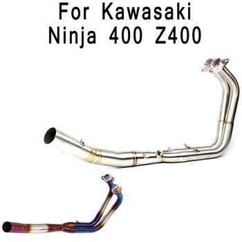 

For Kawasaki Ninja400 Z400 Motorcycle Full Exhaust System Mid Link Pipe Front Tube Middle Connect Pipe Muffler Ninja 400 Slip-on