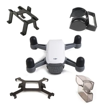 

5 in 1 Accessories For DJI Spark Drone, Lens Hood, Camera Gimbal Cover, Landing Gear, Propellers Blades Fixed Clip, Motor Cover