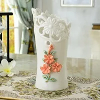 Современная Минималистичная креативная керамическая ваза, цветочные украшения для гостиной, Декор для дома/Декор для отеля/подарки - Цвет: Цвет: желтый