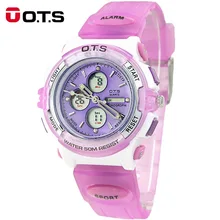 OTS 2016 Nueva Moda Multifunción reloj Digital LED de Alarma A Prueba de Niños Niños Relojes muchachas Del Muchacho Se Divierte el Reloj para el regalo