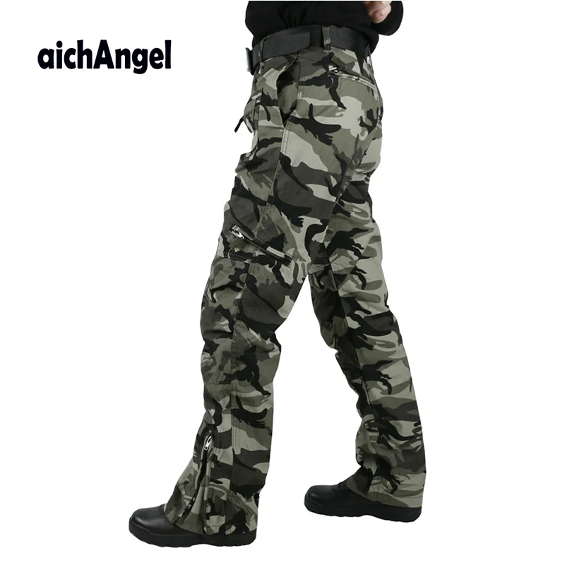 Брюки карго мужские тактические повседневные брюки из искусственного хлопка