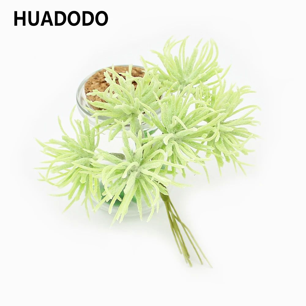 HUADODO 6 шт. Искусственные цветы суккулентные растения Трава для DIY Свадебные