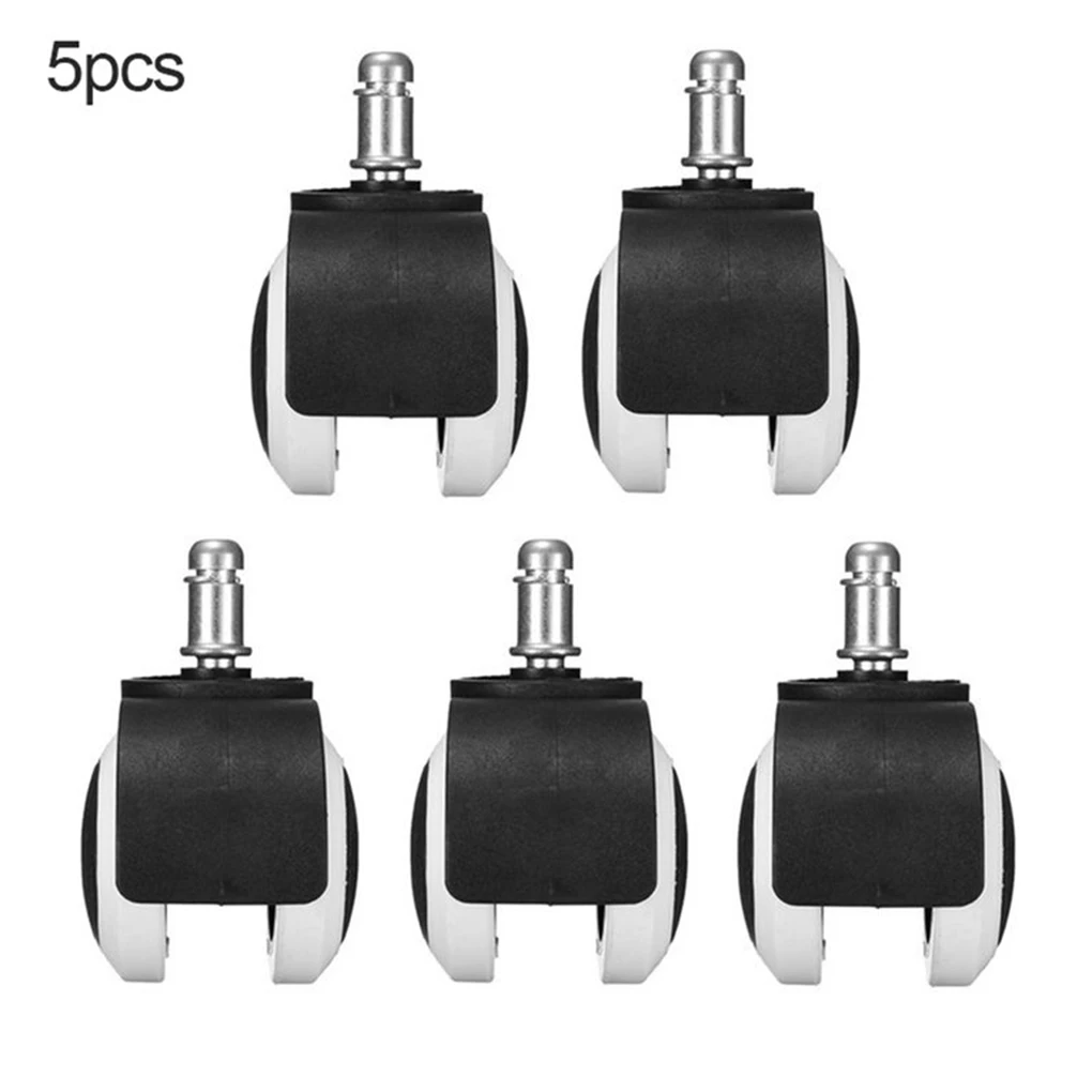 

New 5Pcs 2" Chair Caster Wheel Swivel Rubber Wheel Office Home Wooden Floor Protection