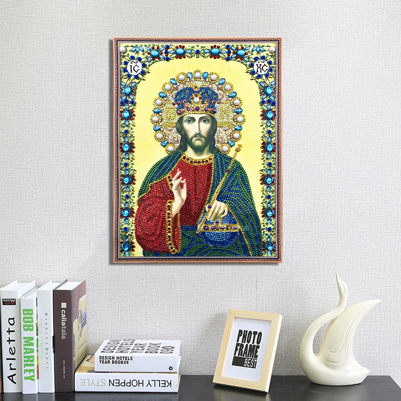 RUBOS DIY Diamond Painting Icons Theotokos Jerusalem Religion Diamond Embroidery 5D Big Bead Pearls Glass Mosaic 3D Crystal Sale (39)
