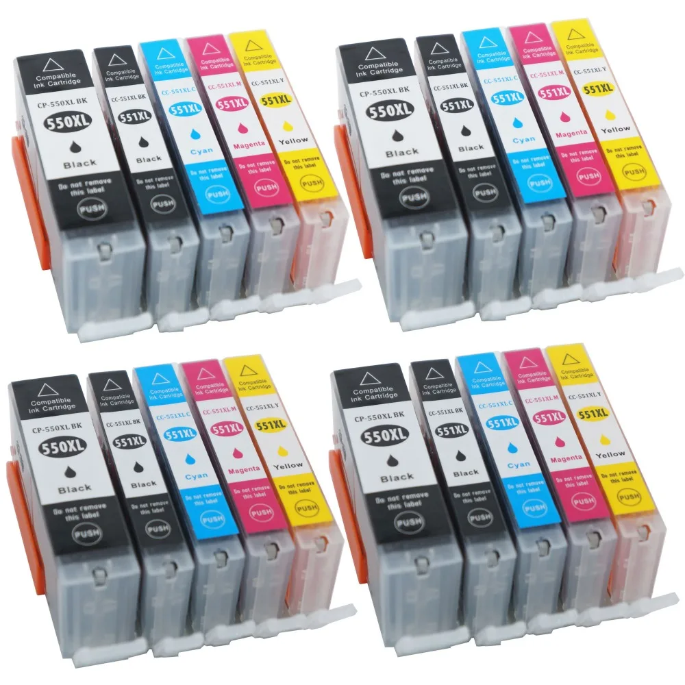 

Weemay Ink Cartridges for Canon PGI-550XL CLI-551XL PGI 550 CLI 551 For PIXMA IP7250 IP8750 IX6850 MX925 MX725 MG5650 MG6350