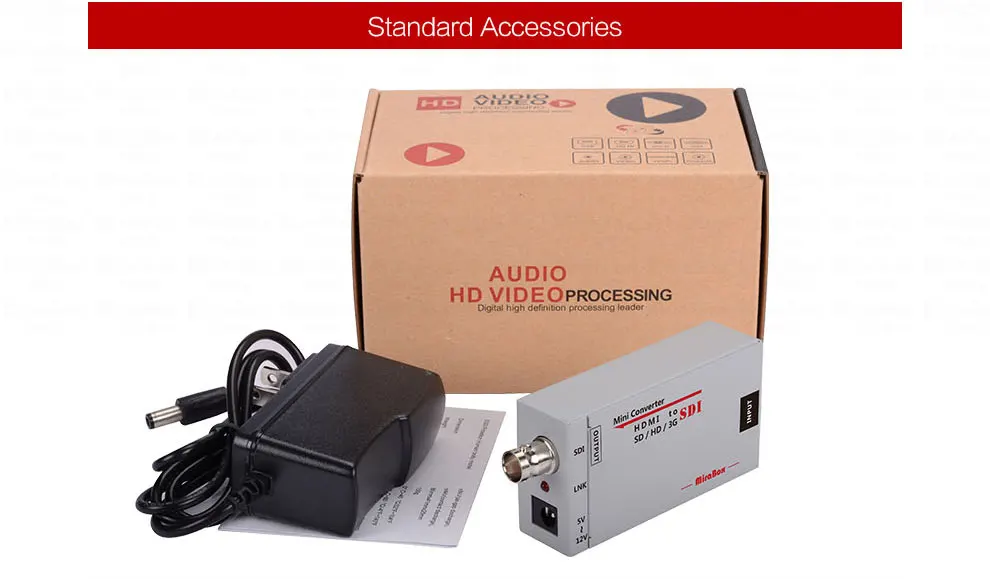 MiraBox HD 1080P 3G HDMI to SDI Converter to BNC Portable Mini Size HDMI to SD-SDI HD-SDI 3G-SDI Video Converter  (14)