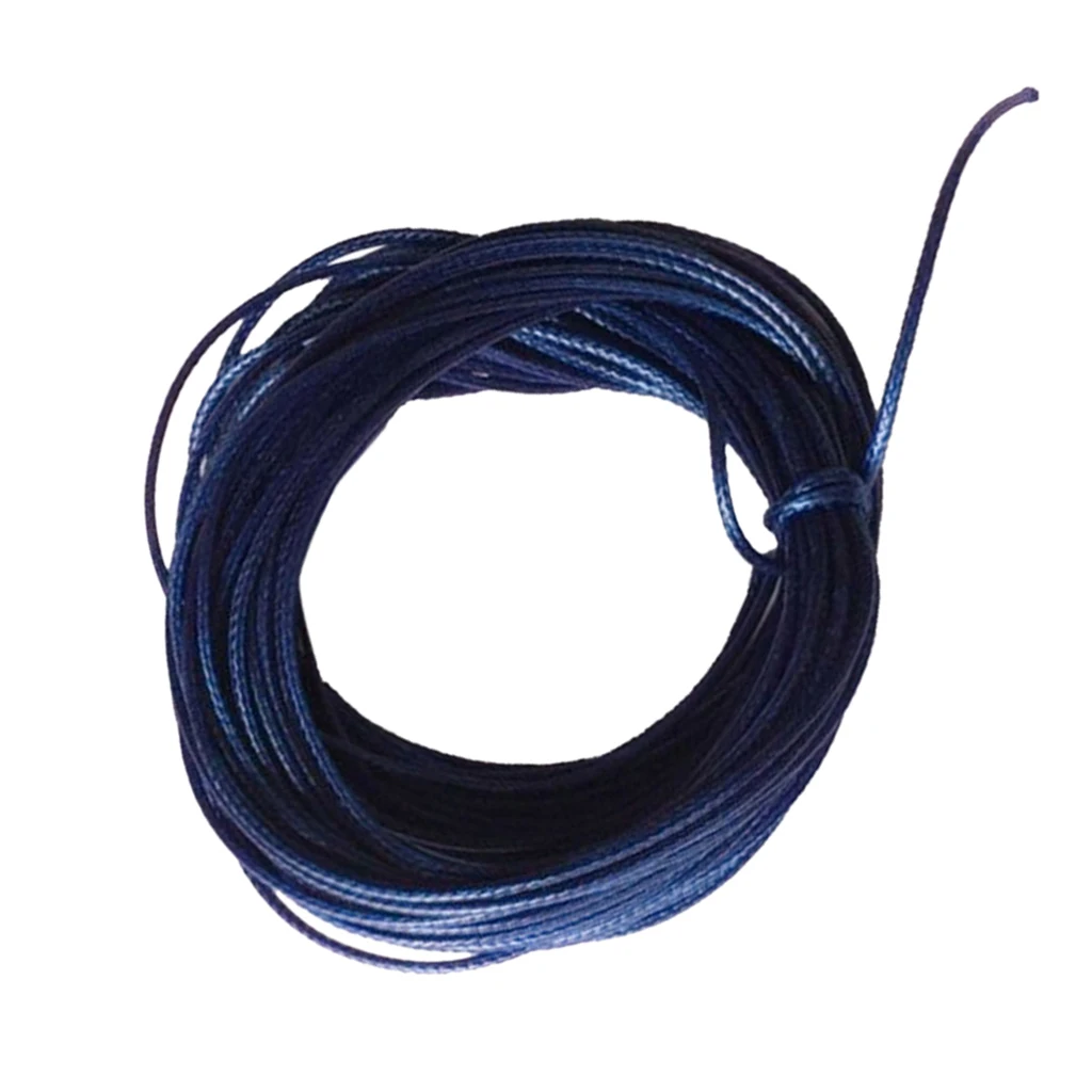 2 Piece 10 Meters Waxed Nylon String Rope for DIY Necklace Bracelet 1mm Grey Blue